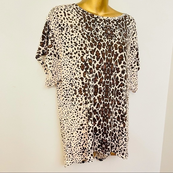 Zara leopard oversized summer lightweight top - Picture 3 of 5